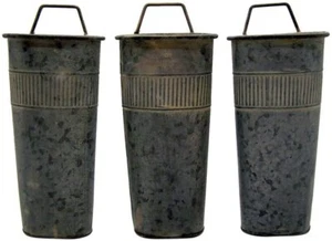 Wowser Vintage Looking Hanging Tin Planter, 10 Inch (Set of 3) - Picture 1 of 7