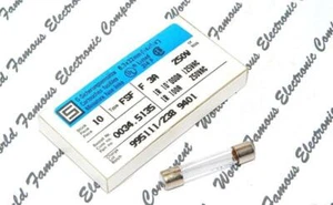 1pc SCHURTER (F) 3A 250V 6.3x32mm Glass Fuse - 0034.5135 (FSF) F3A250V - Picture 1 of 4