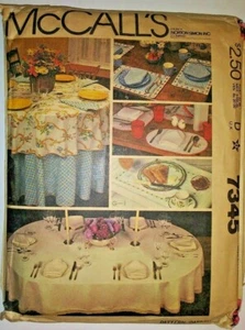 McCall's Linen Package - Tablecloths, Placemats & Napkins Pattern 7345 - Cut - Picture 1 of 1