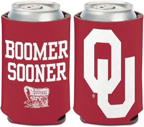 Oklahoma Sooners Slogan Design NCAA Can Cooler 12oz Collapsible Koozie Cover