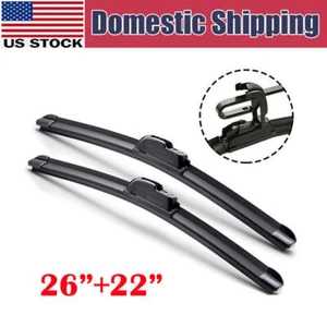 All Season Wiper Blades size 26" & 22" Windshield Front Right & Left - SET OF 2 - Picture 1 of 10