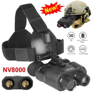 NV8000 3D 1080P Night Vision Binoculars Goggles Head Mount Infrared Night Vision - Picture 1 of 16