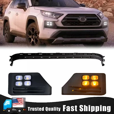 Fit 2019-2024 Toyota RAV4 Adventure/Trail/TRD Front Radiator Grille Fog Light - Image 1 of 4