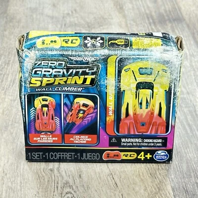 AIR HOGS Zero Gravity Sprint RC Car Wall Climber - Red/Yellow Variant Rare READ - Image 1 of 4