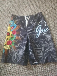 Joe Boxer - Swim Trunks - Youth - Large (10-12) Board Shorts Skulls Mesh Lining - Picture 1 of 3