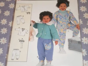 BURDA 4195 BABIES PANTS JACKET TOP HAT PATTERN-UNCUT-18M-2-3-4 - Picture 1 of 3