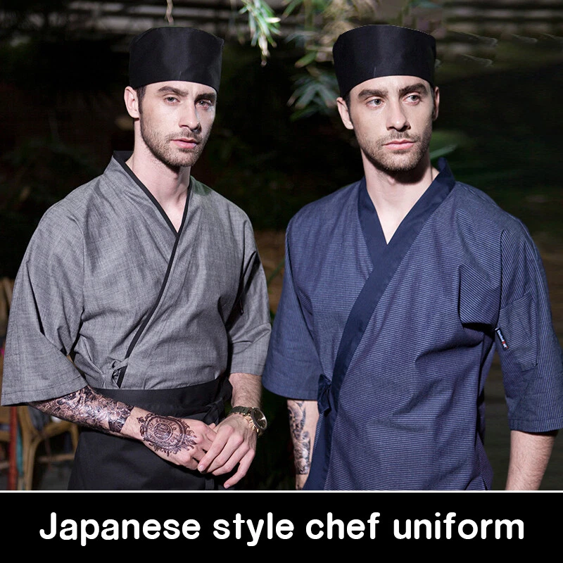 Japanese Chef Uniform Male Chef's Work Clothes Japanese Food Store Work clothes - Image 1 of 4