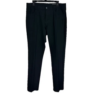 Dunning Golf Men's 35x32 Performance Golf Pants Quick Dry Stretch Solid Black - Picture 1 of 7