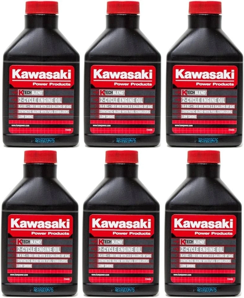 Kawasaki Pack of 6 99969-6084 6.4oz 50:1 2.5 Gallon 2 Cycle Engine Oil K-TECH... - Image 1 of 1