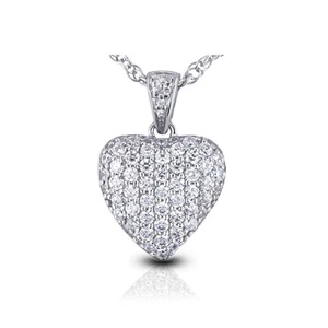 Ciondolo 1 Carato F VS1 Taglio Tondo Terra Naturale Estratto Diamanti Certificati Oro 14k - Foto 1 di 2