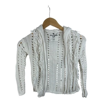 Cárdigan con Capucha Abierto Crema abercrombie Niños Niñas Talla 3/4 Foto 1 de 4