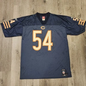 Vintage Chicago Bears Jersey Size XL Brian Urlacher Blue Reebok NFL - Picture 1 of 15