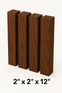 Premium Black Walnut Turning Blanks (2″×2″×12″). Spoon & Spindle Craft - 4-PACK - Picture 1 of 4