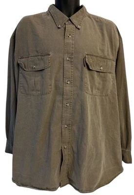 Camisa de exterior Remington ropa para hombre talla 3XL algodón tostado con botones Foto 1 de 3