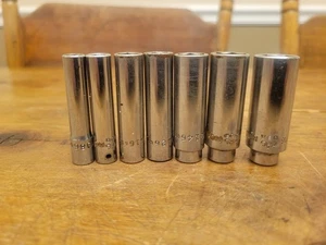 🇺🇸 MAC Tools USA MD1  Drive 6 PT 7 Piece Deep Socket Set - Foto 1 di 5