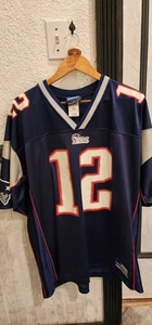 2000 2001 NFL Adidas New England Patriots Tom Brady Trikot Herren XL Rookie Blau - Bild 1 von 11
