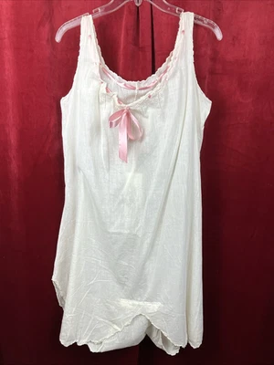 XL 1x Edwardian 20s step In lounge romper Summer Cotton Ribbon Combi Plus 2 - Image 1 of 3