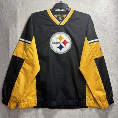 NFL Pittsburgh Steelers Equipo Ropa Cuello en V Pullover Rompevientos Chaqueta XL Foto 1 de 4