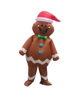Disfraz Inflable Pan de Jengibre Hombre Explosión Navidad Disfraz Juegos con disfraces Fiesta Ha... Foto 1 de 4