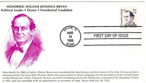 1986 #2195 $2 WM. JENNINGS BRYAN FDC KMC VENTURE CACHET UA GEM! - Picture 1 of 1