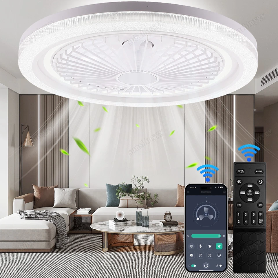 CERBIUT Deckenventilator mit Beleuchtung Deckenleuchte mit Ventilator App Fernbedienung