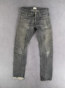 Jean Slim Selvedge Bonne Gueule Homme S Gris Bleu Dirtywash Stonewash Japan - Imagen 1 de 17