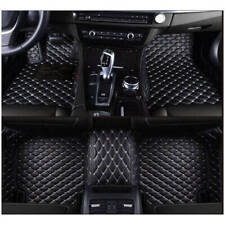 Black Car Floor Mats Waterproof Protection PU Leather Interior Mat Universal 4Pc
