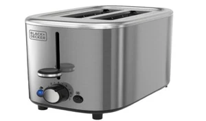 Black+Decker TR0012SS: 2-Slice Bread Toaster, Stainless Steel - Silver - Picture 1 of 4