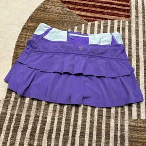 Lululemon Pacesetter Skirt Size 8 Aqua Purple - Picture 1 of 8