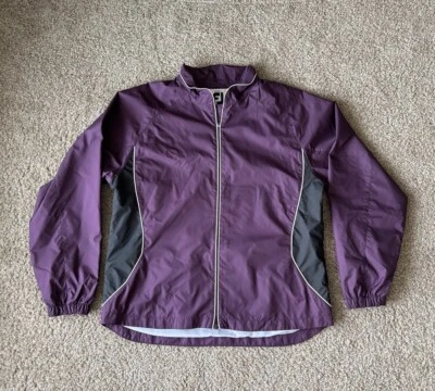 Cortavientos grande para mujer FootJoy ligero púrpura negro blanco preppy golf Foto 1 de 4