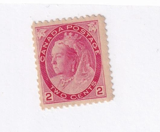 CANADA # 77 VF-MLH 2cts NUMERAL ISSUE CARMINE CAT VALUE $90 KIMSS30 - Image 1 of 1