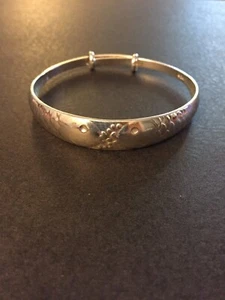 999 Sterling Pure Sliver Carved Fish Adjustable Chinese Bracelet - Picture 1 of 7