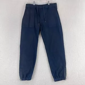 Hudson Blue Coated Utility Jogger Pants Womens Pull On Elastic Waist Size Medium - Picture 1 of 20