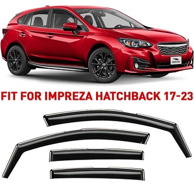 Protectores de lluvia viseras de ventilación para Subaru Impreza Hatchback 2017-2023 Foto 1 de 4