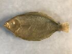 Vintage Tri-Footed Brass Carp Fish With Detailed Features Tray 15.5” L x 7" W