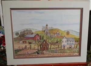 Primitive Country Farm by Christine ????, Matted, Limited Edition 223/300 - Picture 1 of 8