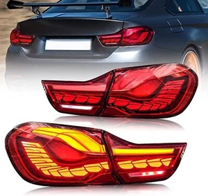 VLAND OLED GTS RED LED Tail Lights For BMW M4 F32 F33 F36 F82 F83 4series 14-20 - Picture 1 of 12