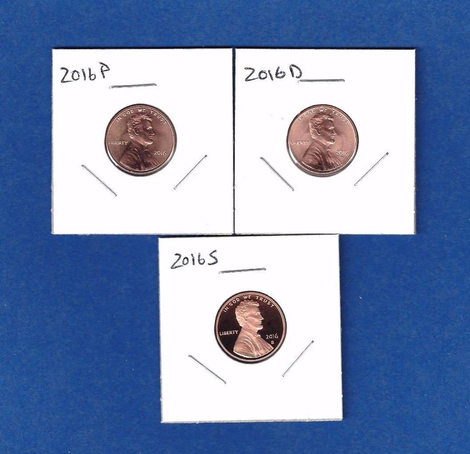 2016 P D and S Lincoln Cent Penny Set-Proof plus P and D BU from rolls-IN STOCK - Image 1 of 1