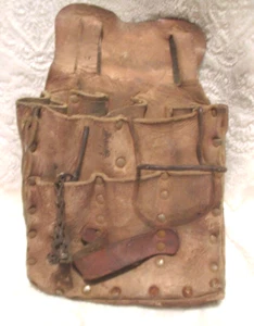 Vintage ~ Werkzeughalter ~ Leder Top Maserung Rindsleder ~ KEIN Gürtel ~ M.Klein & Sons ~ Primitiv - Bild 1 von 12