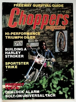 1975 July Choppers Motorcycle Magazine Scarber's Custom Cycle Canoga Park CA - Image 1 of 4