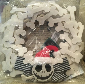 NWT DISNEY NIGHTMARE BEFORE CHRISTMAS WREATH JACK SKELLINGTON SANTA CLAUS RARE - Picture 1 of 5