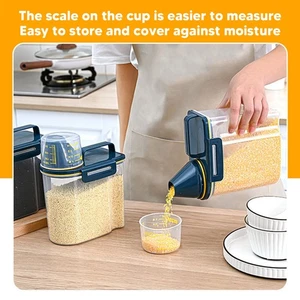 Rice Storage Bin Cereal Containers Dispenser Airtight Pour Spout Food Storage C - Picture 1 of 12