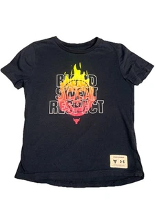 Under Armour Project Rock BSR manga corta para niños - negro, talla juvenil S/M - Imagen 1 de 7