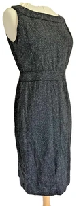Rauchgraues Tweed Bleistiftkleid, knielang 4P Ann Taylor, ärmellos, Korea Wolle - Bild 1 von 6