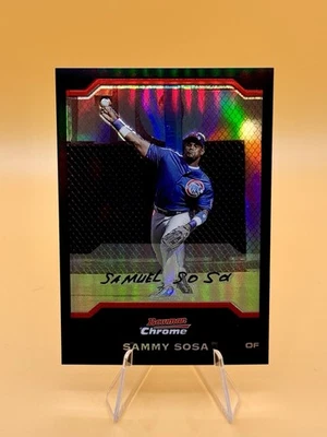 Sammy Sosa 2004 Bowman cromo refractor #73 Chicago cubs Foto 1 de 2