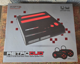 Retro-Bit Retro Duo V3.0 Red & Black Nintendo NES + SNES Game Console NEW