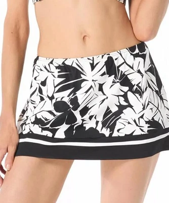 Minifalda Michael Kors MICHAEL para mujer floral negra/blanca estampada S Foto 1 de 2