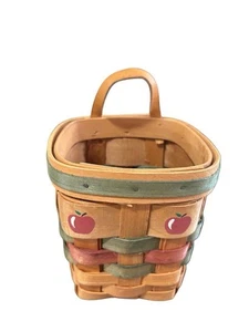 Woven Basket Country Rustic Farmhouse Decor Storage Organizer Hang Leather Strap - Picture 1 of 16