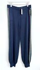 Wyse Marissa Lurex Sparkle Stripe Loungers Navy Blue Trousers Size 5 UK 16