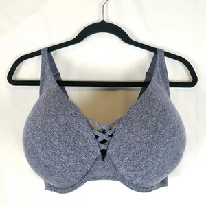 Torrid Curve Push Up Plunge Bra 40DDD Blue 360 Back Smoothing Cage - Picture 1 of 12